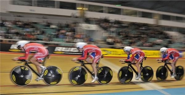 A Great Britain team in a trial prior to the World Cup next week.