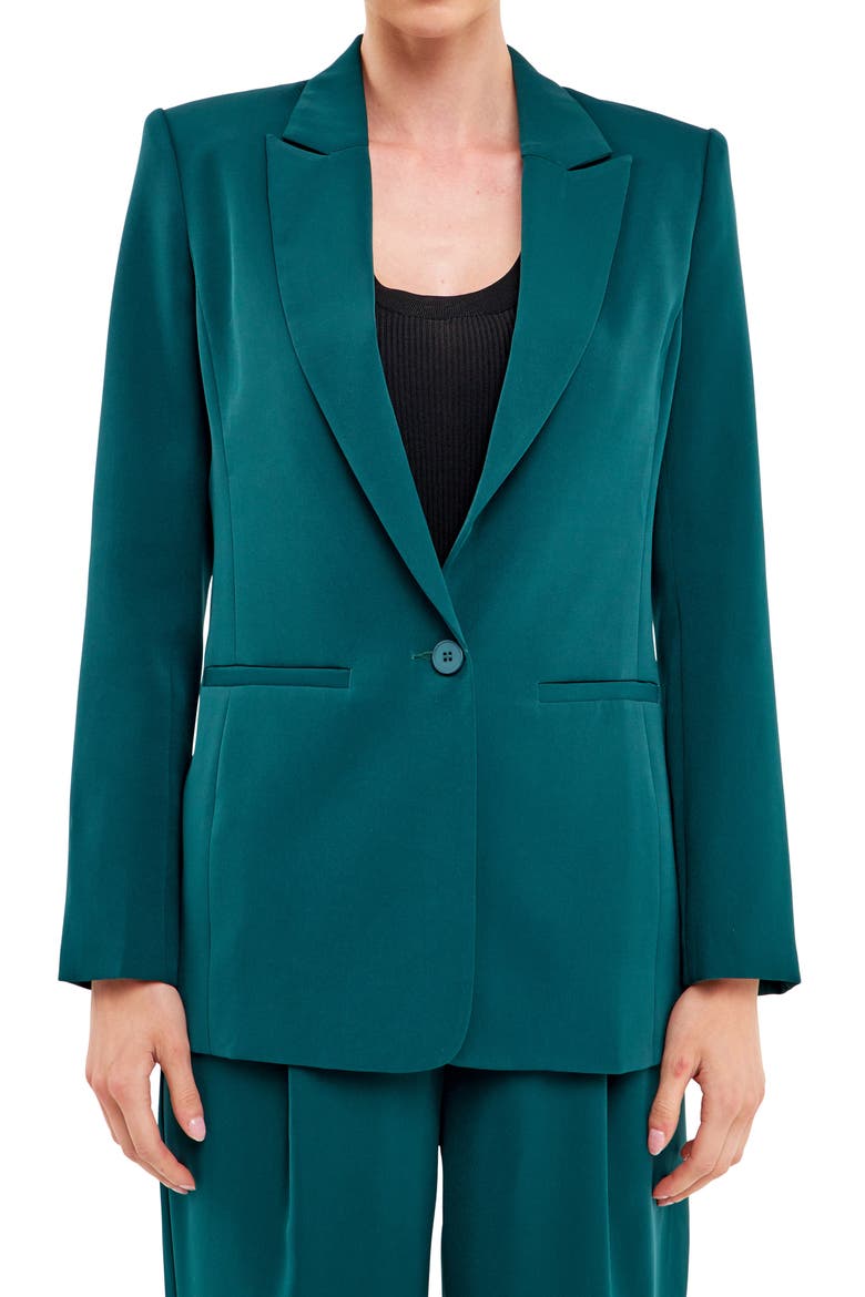 Tailored Single Button Blazer