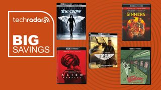 4K Blu-ray deals image big savings on orange background