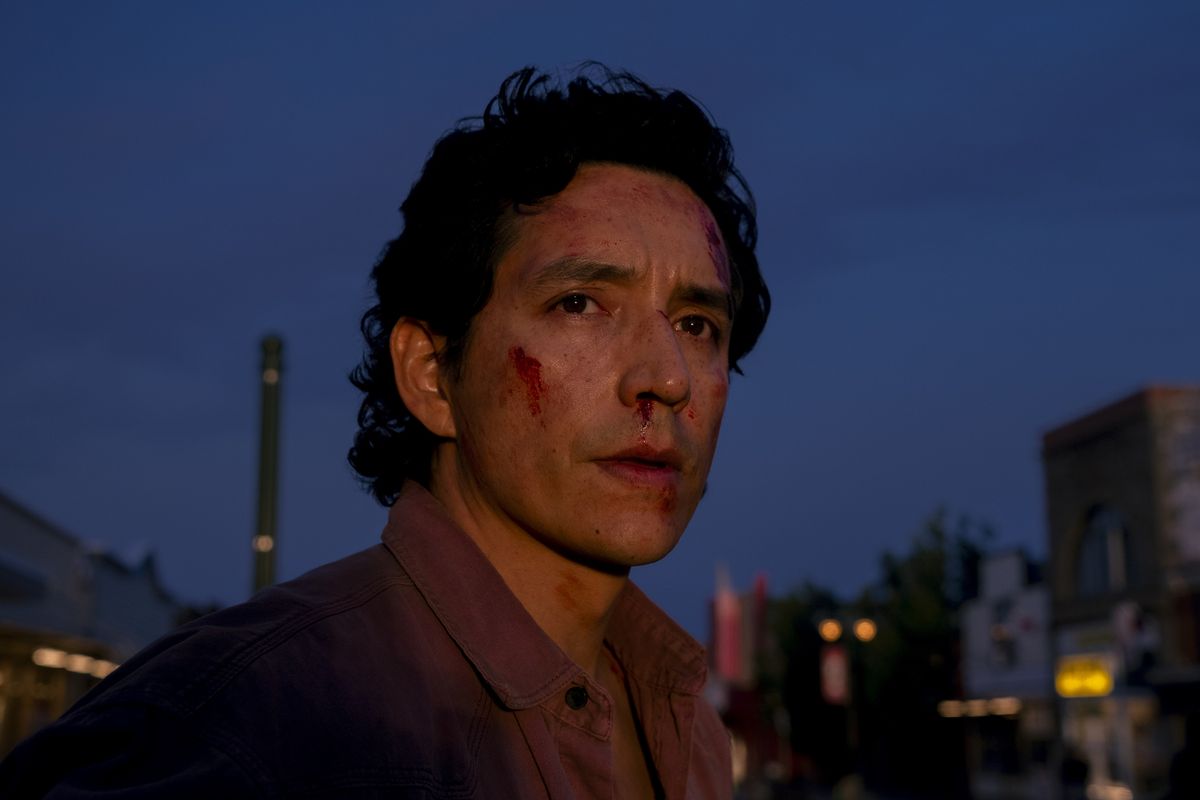 A close up of actor Gabriel Luna in HBO&#039;s The Last of Us.