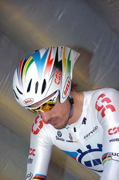 Fabian Cancellara about to start his winning ride.
