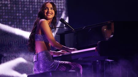 NEW YORK, NEW YORK - APRIL 05: Olivia Rodrigo performs onstage during the Olivia Rodrigo Sold-Out GUTS World Tour at Madison Square Garden on April 05, 2024 in New York City. (Photo by Kevin Mazur/Getty Images for Live Nation)