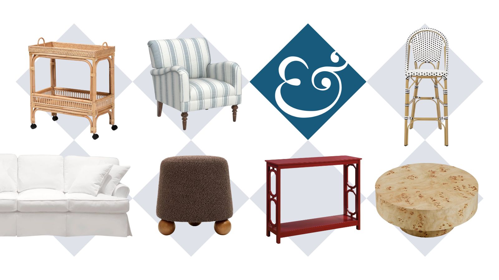 collage of furniture items from Amazon