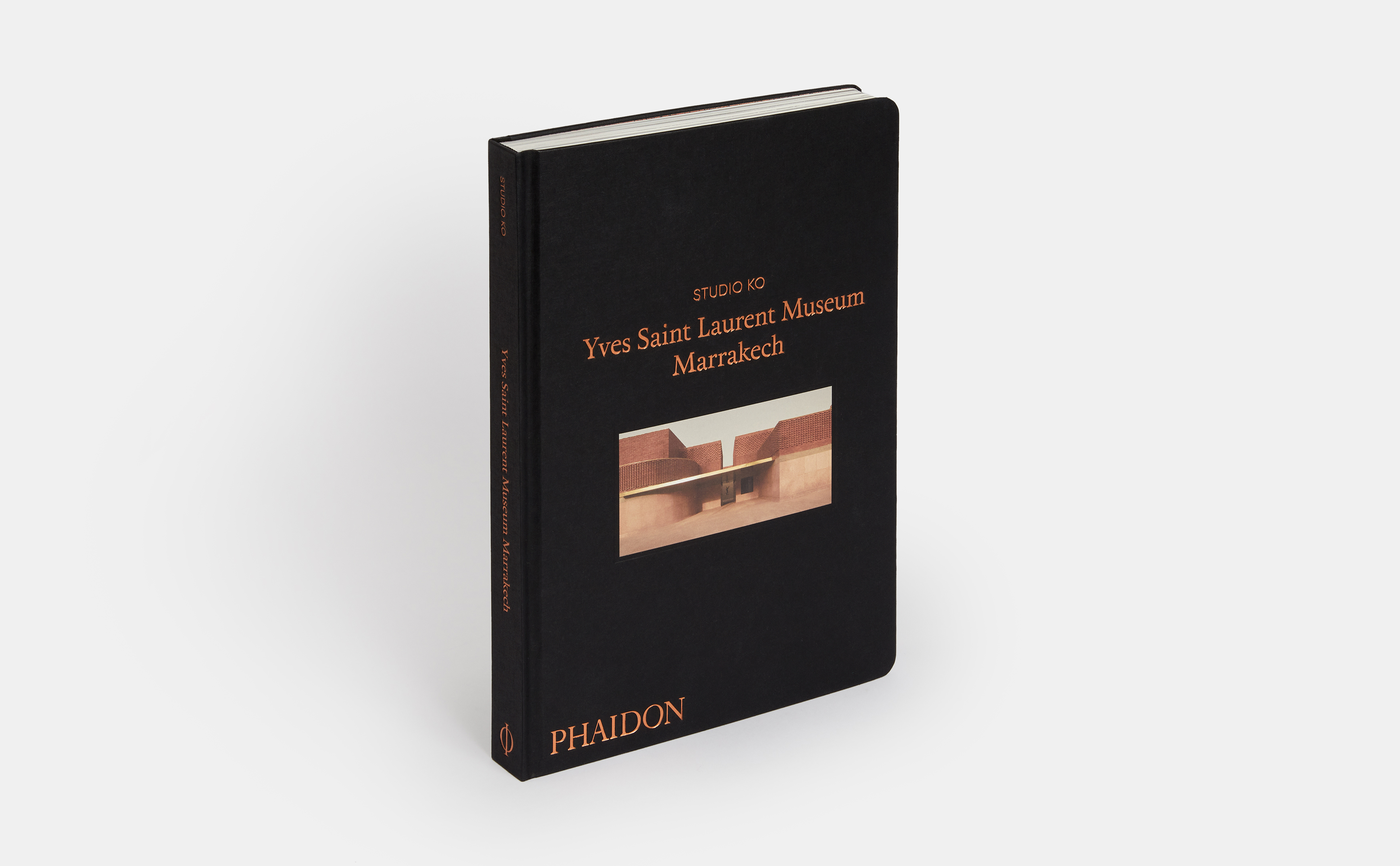 Cover shot of the book around the Yves Saint Laurent Museum in Marrakech