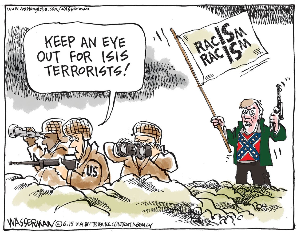 Editorial cartoon U.S. Confederate Flag