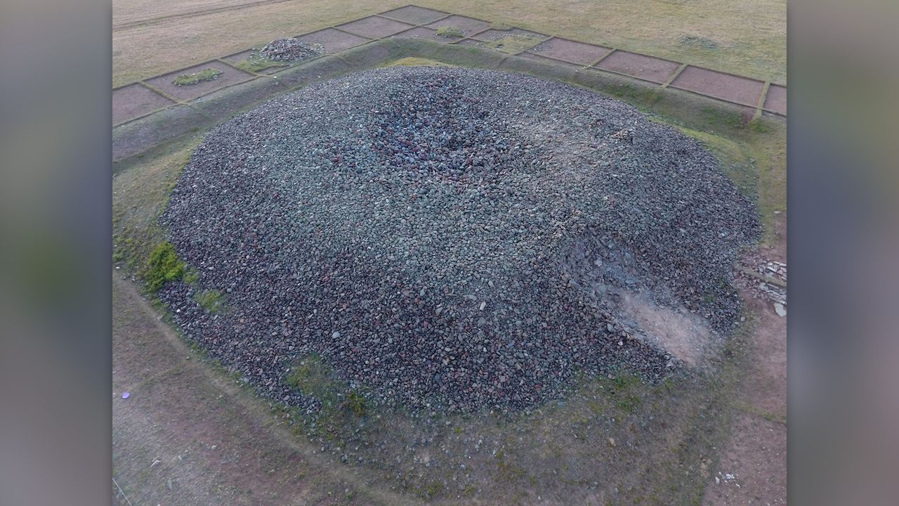 The tomb itself was a square-shaped pyramid about 165 feet on each side. It was built for a G&ouml;kt&uuml;rk prince who was cremated in its central chamber.