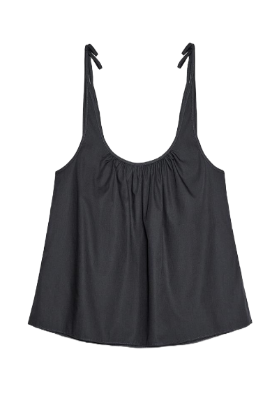 ZARA, Draped Poplin Top
