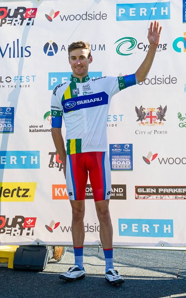 Sam Crome in the first NRS leader's jersey of 2015