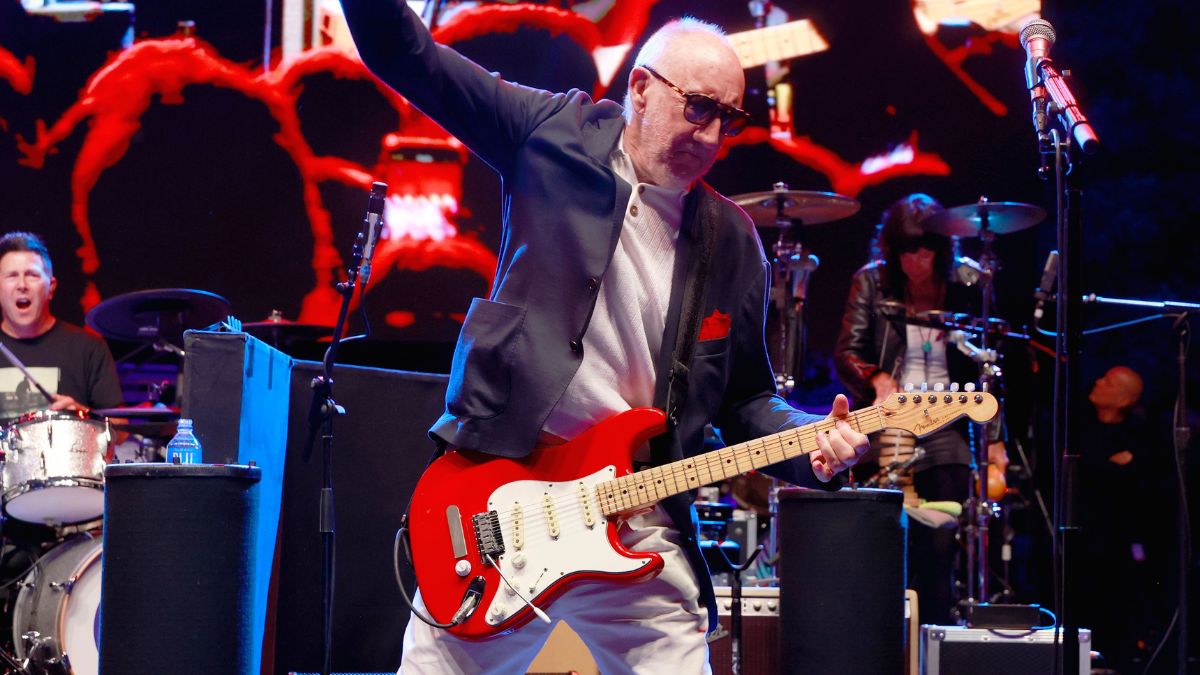 Pete Townshend of The Who performs onstage during the 2025 Backyard Concert supporting Teen Cancer America and the UCLA Health Center at a private residence on October 03, 2025 in Pacific Palisades, California.
