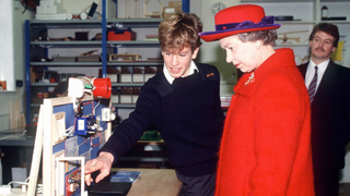 The Queen Visiting Port Regis School Where Her Grandchildren in 1991 Zara And Peter Phillips Are Pupils