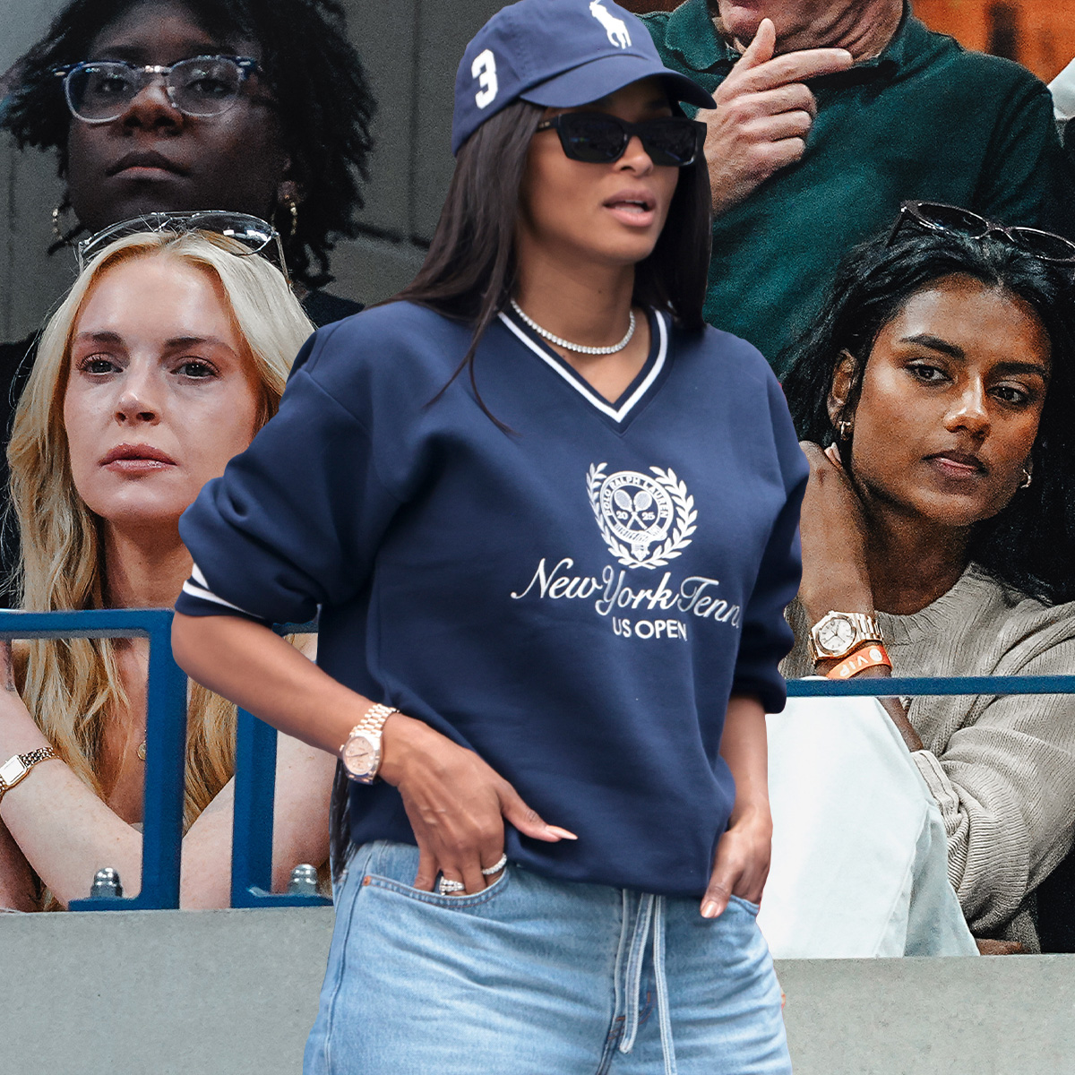 celebrity us open looks