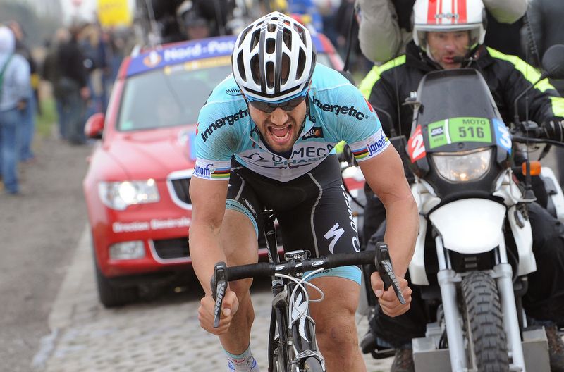 Tom Boonen rode the final 53km of the 2012 Paris-Roubaix to seal a fourth victory