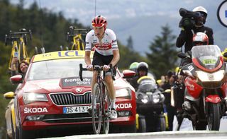 Giulio Ciccone finished second on stage 6 of the Tour de France and rode into the yellow jersey