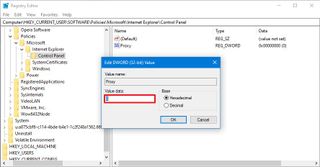 Enable Proxy Settings Windows 10 Registry