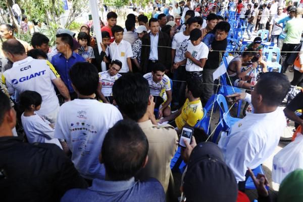 Riders from Iran were surrounded by spectators