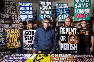 Louis Theroux with members of the Westboro Baptist Church