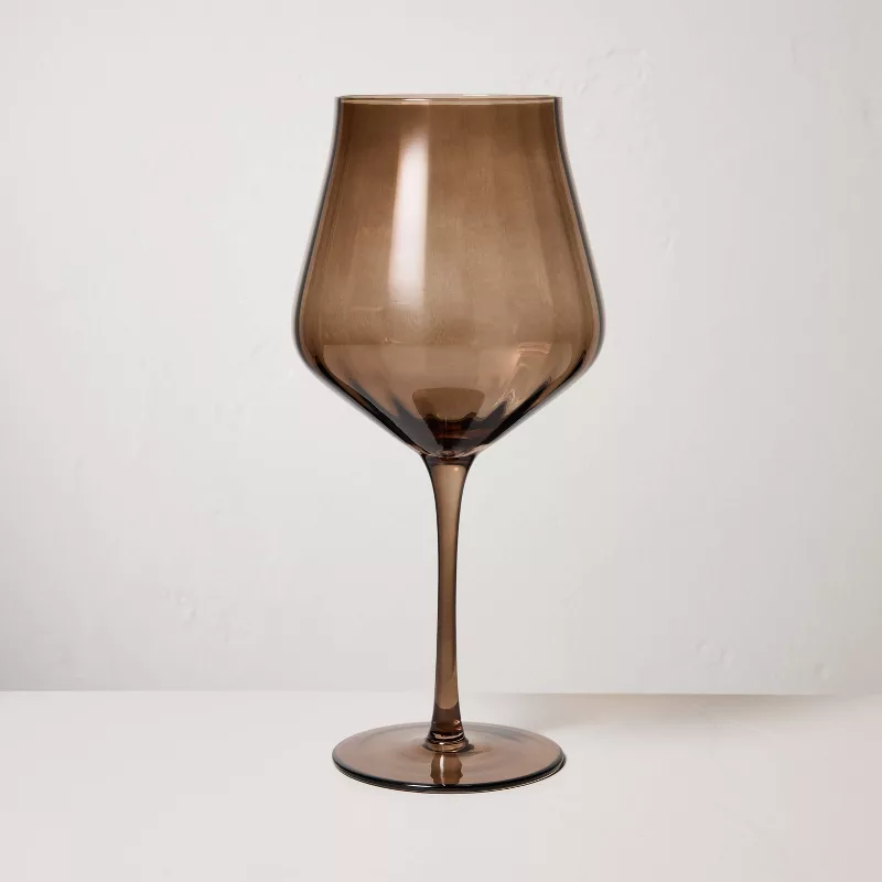 20oz Wine Glass Brown - Hearth & Hand™ With Magnolia