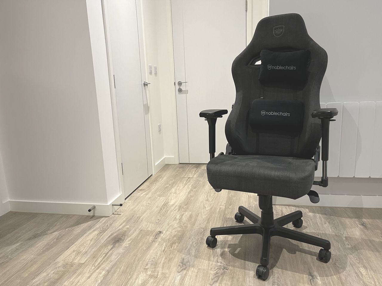 A Noblechairs Hero ST TX in T3&#039;s dedicated gaming chair test facility