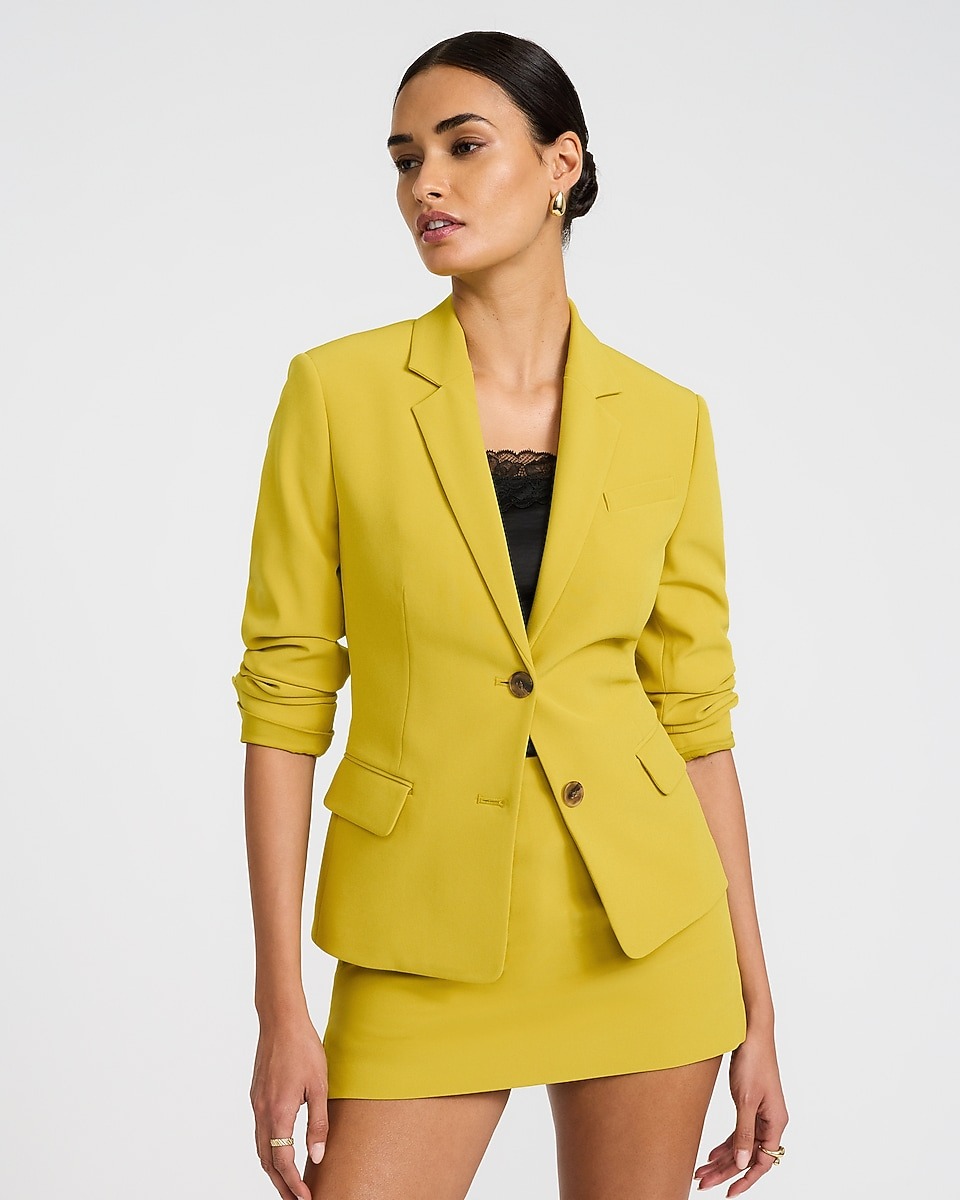Express, Editor Studio Stretch Twill Fitted Two Button Blazer