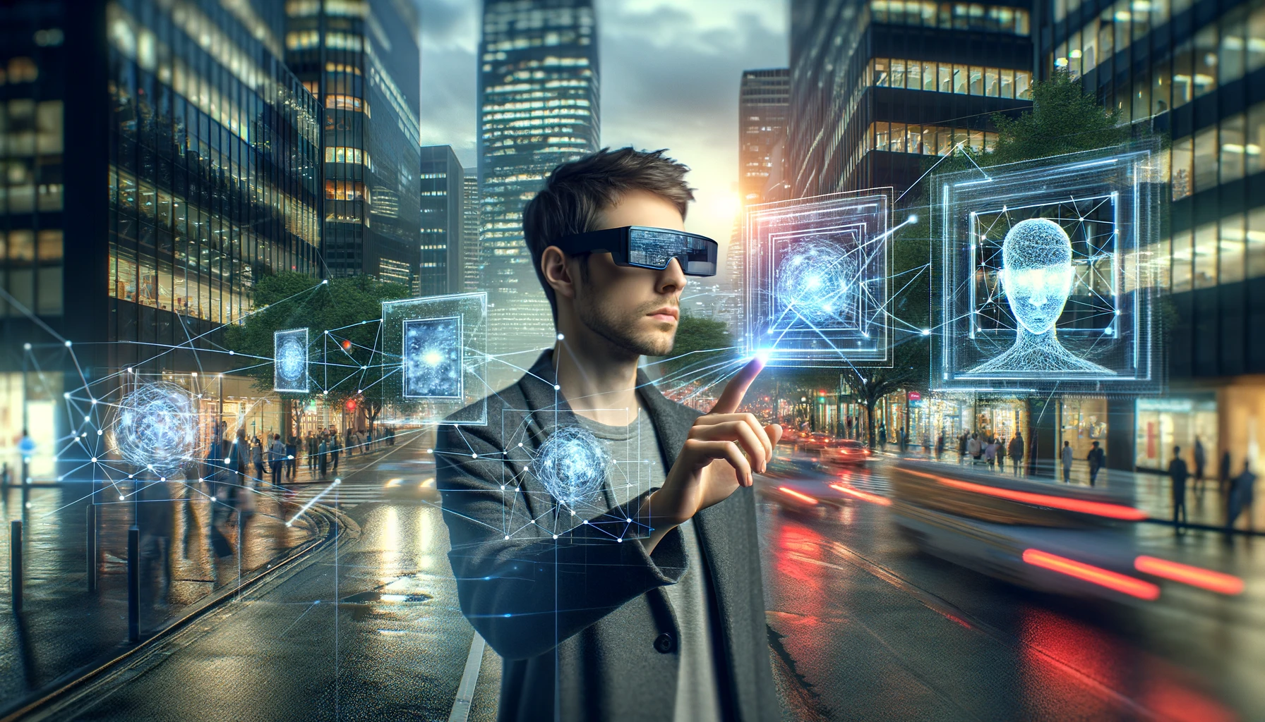 AI generated image depicting a future involving AR