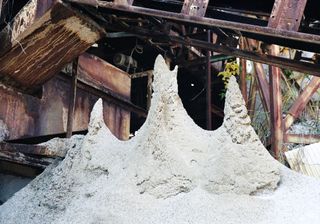 A view of a clay processing factory