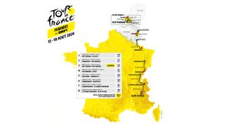 Tour de France Femmes 2024 route map