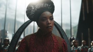 Queen Ramonda laments the loss of her family in Black Panther: Wakanda Forever