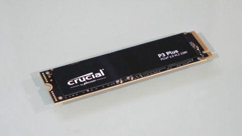 Crucial P3 Plus 2TB NVMe SSD on a white background