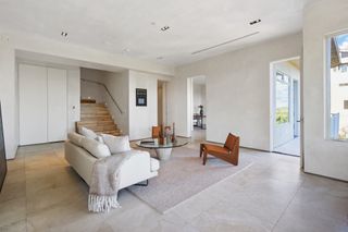 modern rustic living room in LA