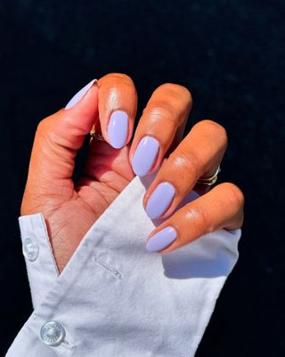 Bright nail colour trends: lively lilac