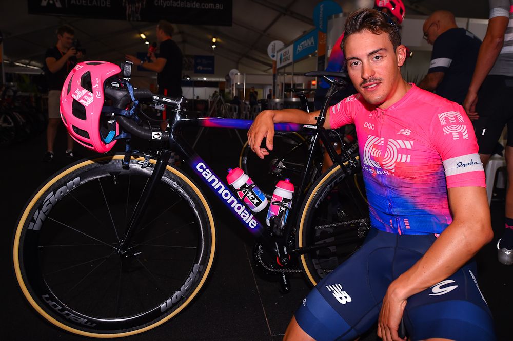Alberto Bettiol in his new EF Education First kit and matching Cannondale