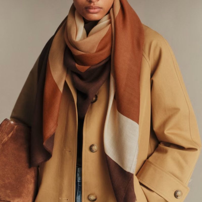 multi brown scarf