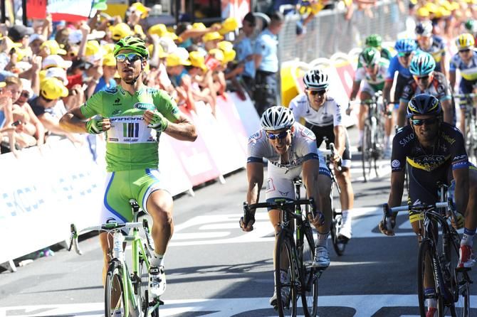 Peter Sagan (Cannondale) wins stage 7 of the 2013 Tour de France