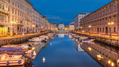 The Grand Canal in Trieste, Italy