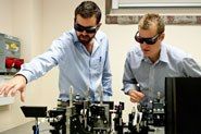 Researchers working on the experiment