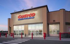 Drummondville,Quebec,Canada-July 12,2013:Costco Wholesale storefront in Drummondville at dusk.Costco Wholesale operates an international chain of membership warehouses, carrying brand name me