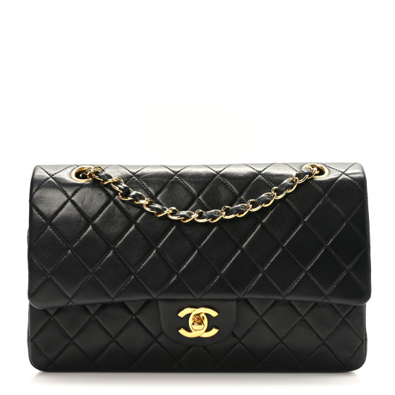 Chanel Lambskin Quilted Medium Double Flap Black