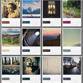 travel calendar with photoes