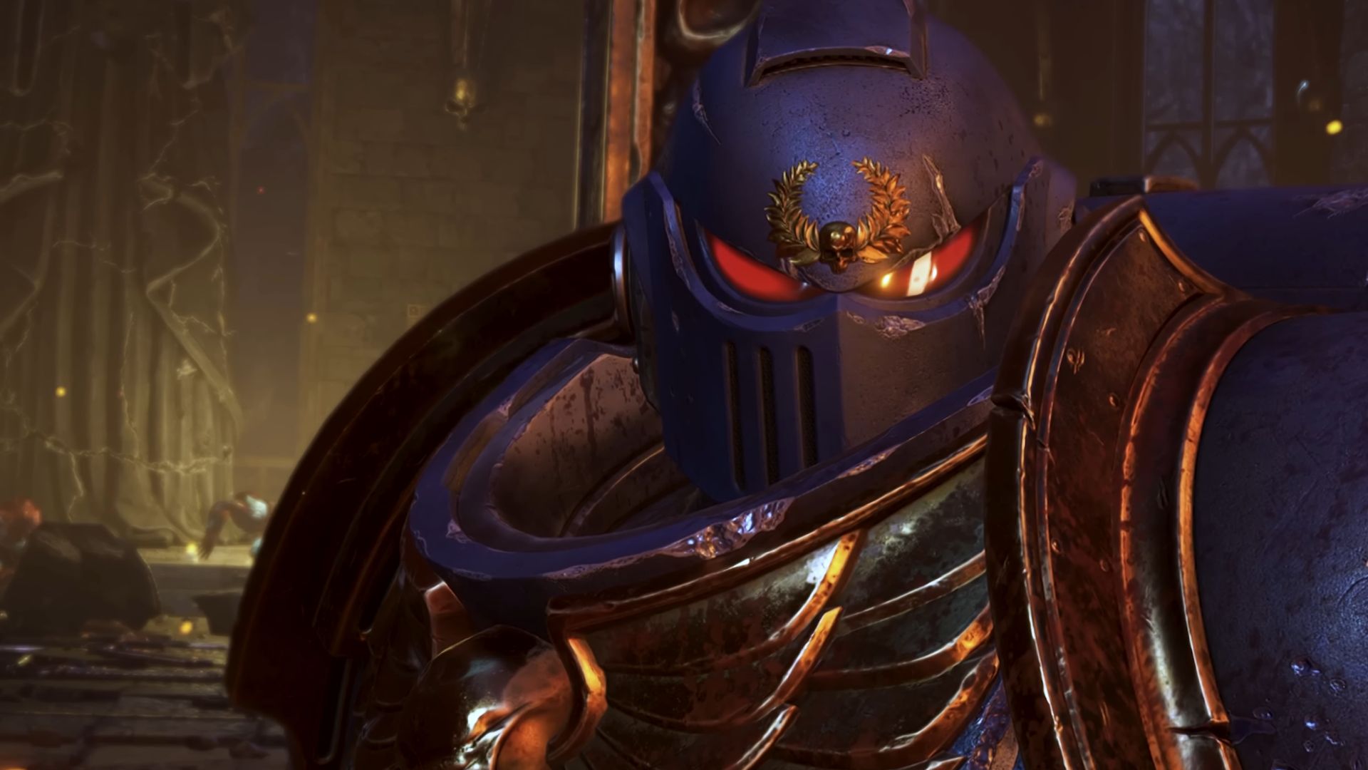 An Ultramarine stares moodily at the viewer