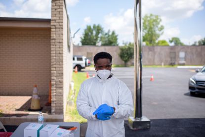 A health-care worker in Texas