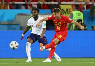 Adnan Januzaj's fine finish saw England lose to Belgium in their 2018 World Cup group match.