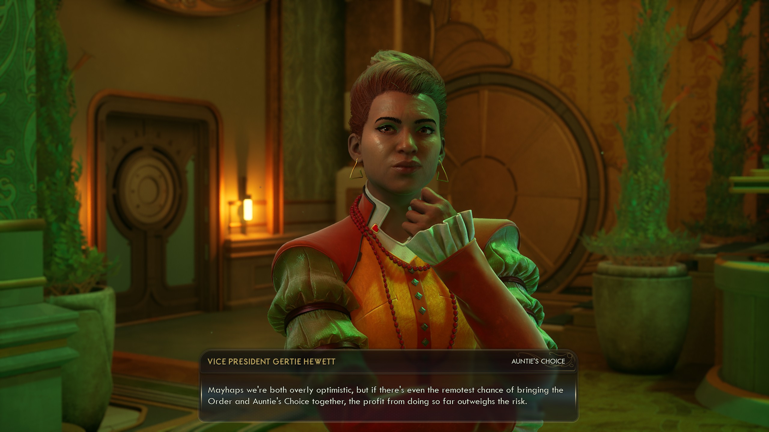 Outer Worlds De Vries choice - Gertie Hewitt