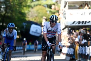 Tadej Pogacar takes second place at the Giro dell'Emilia.