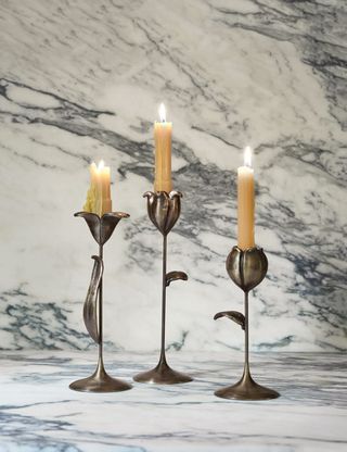 Olivia Floral Candlesticks (set of 3) by Sarah Sherman Samuel