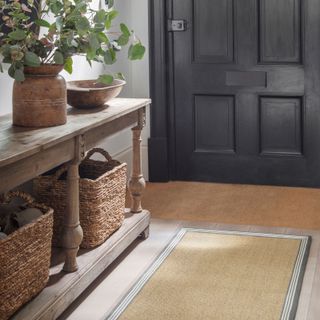 Hallway with large console table