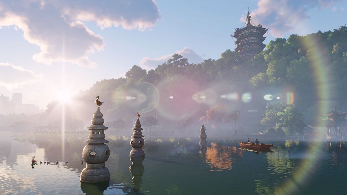 A fictionalized lake in Ananta.