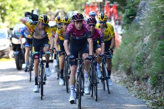 GRAND COLOMBIER FRANCE AUGUST 09 Christopher Froome of The United Kingdom and Team INEOS during the 32nd Tour de LAin 2020 Stage 3 a 145km stage from Saint Vulbas to Grand Colombier 1501m tourdelain TOURDELAIN TDA on August 09 2020 in Grand Colombier France Photo by Justin SetterfieldGetty Images