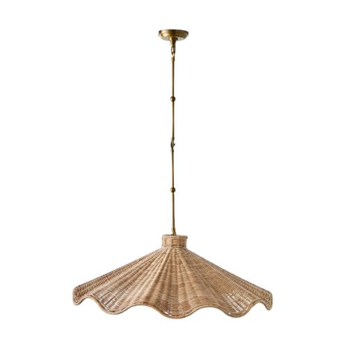 Williams Sonoma, Carmel Rattan Scalloped Pendant