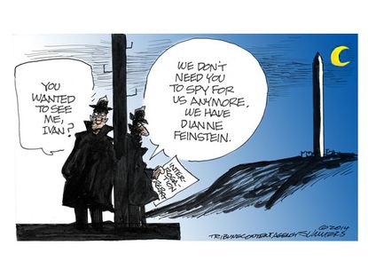 Political cartoon Dianne Feinstein CIA