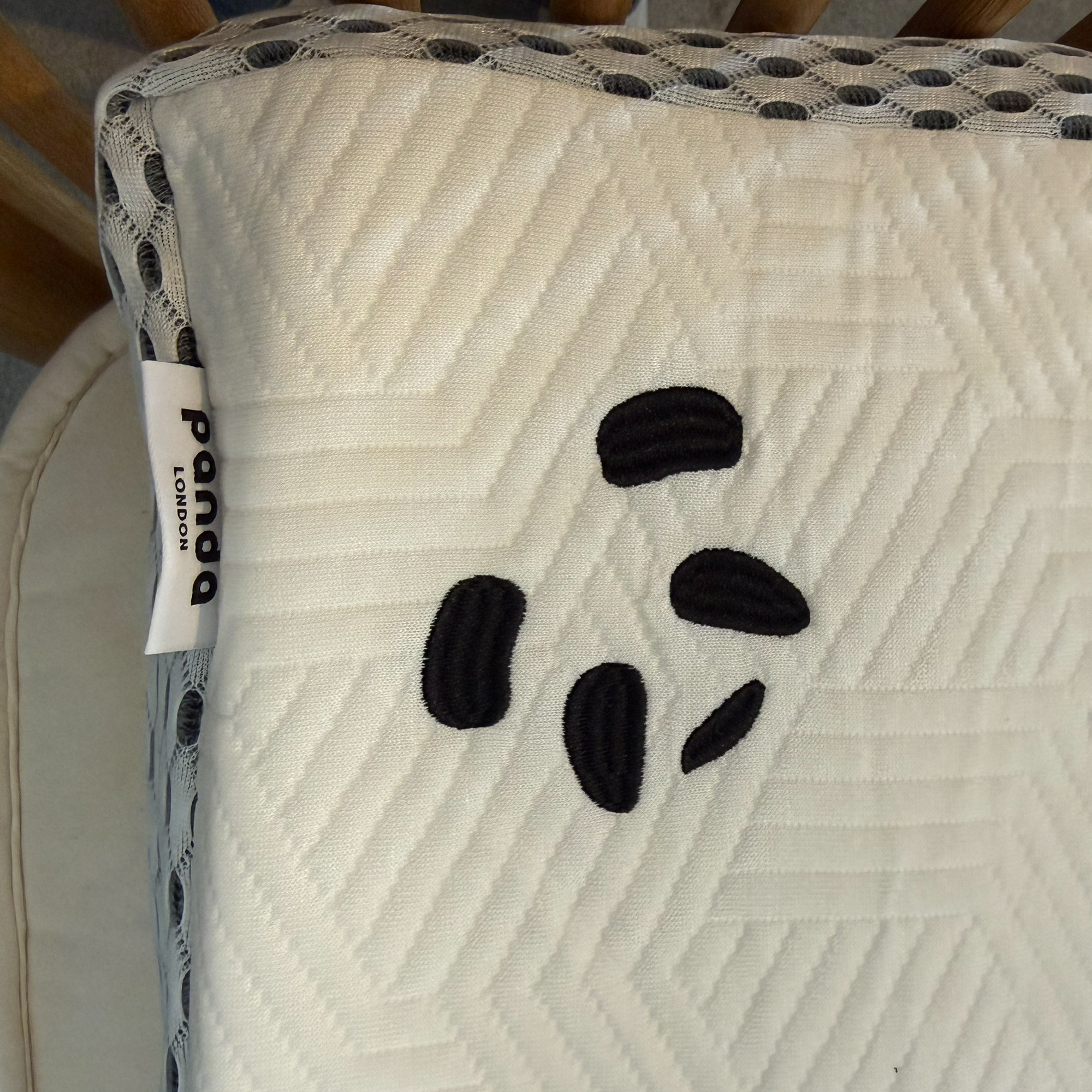 Panda Hybrid Bamboo Mattress Topper being tested